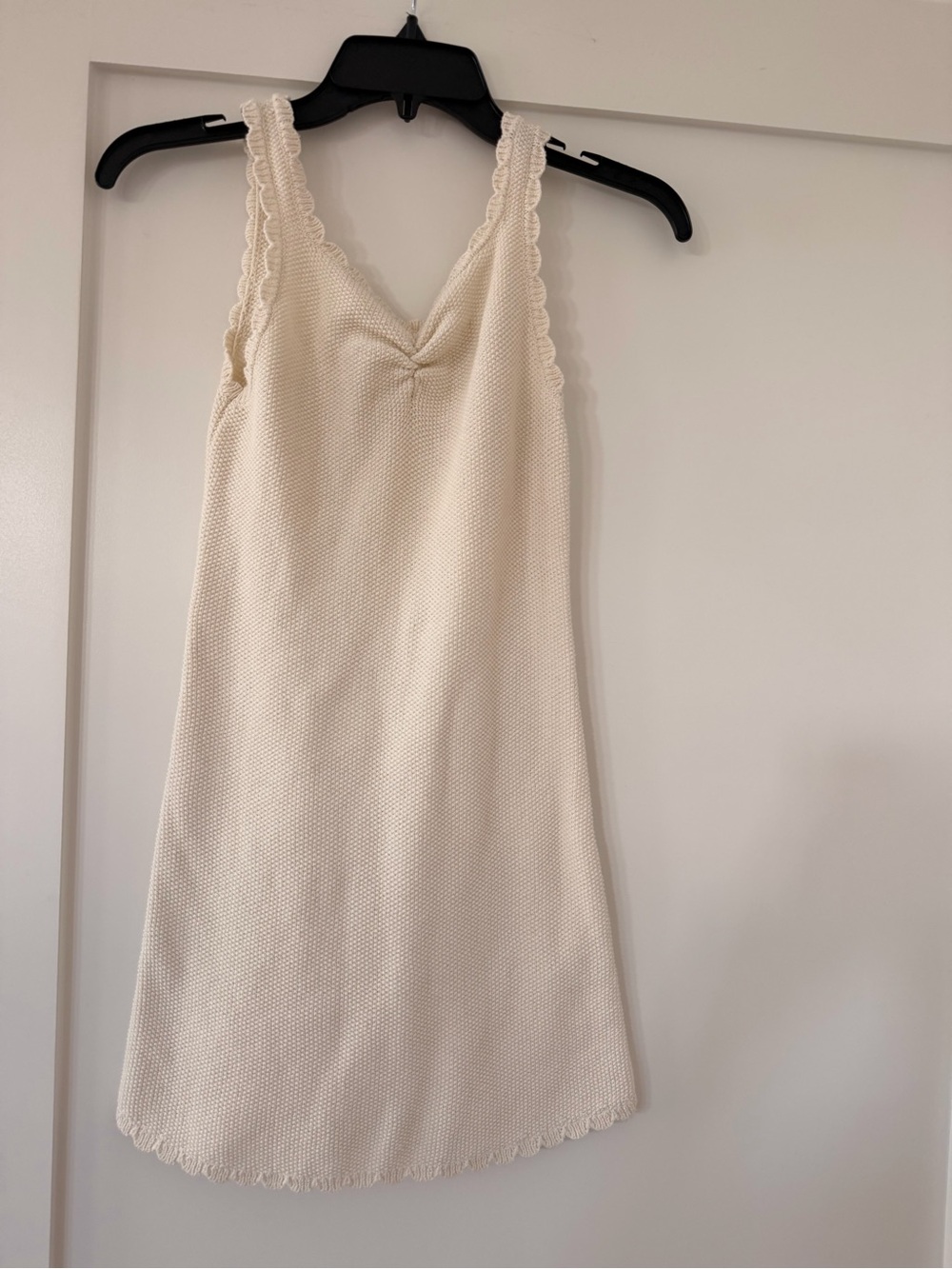 art class knit Dress with Scalloped Straps